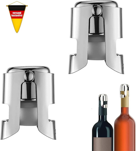 Sektflaschenverschluss 2er set - sektflaschenverschluss,