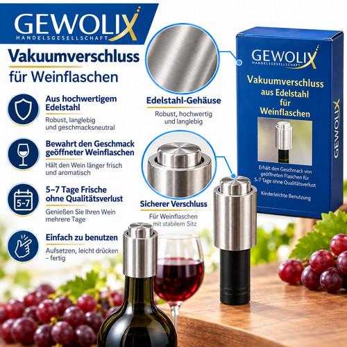 Gewolix vakuum weinverschluss - gewolix,