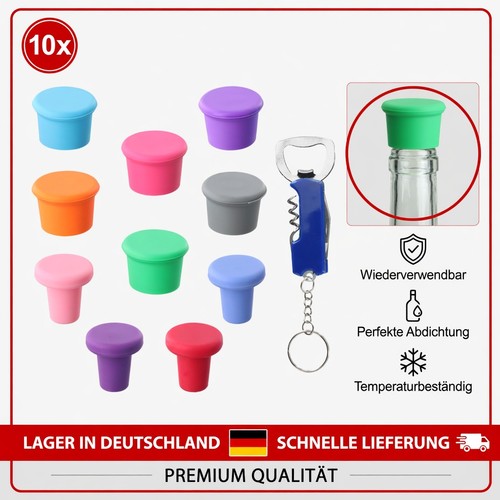 10x silikon weinstopfen - silikon,
