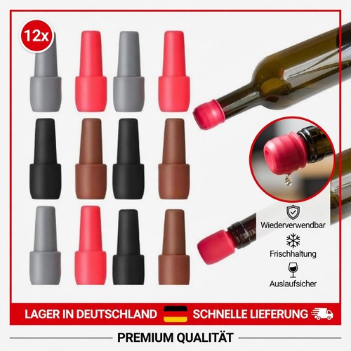 12x weinverschluss silikon - 12x,