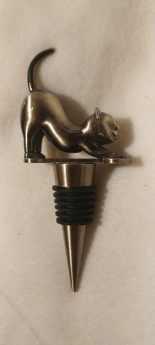 Katze weinstopper edelstahl - katze,
